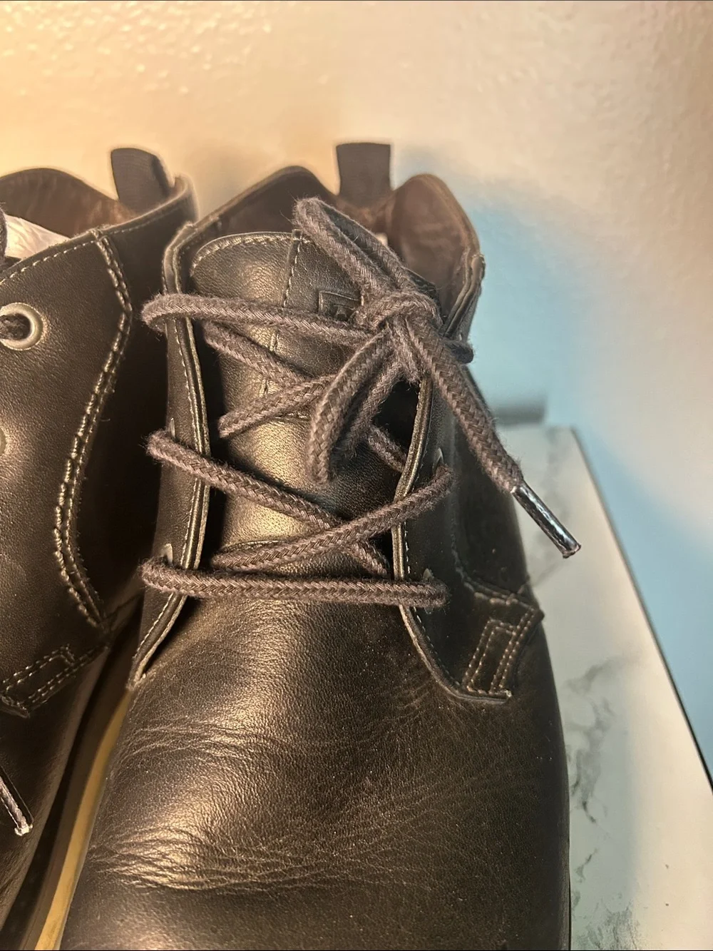 Flag Ltd Men’s Black Leather Chukka Boots Size 10M